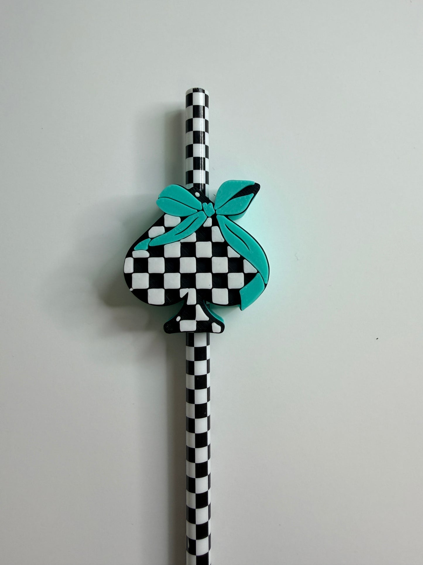 Checker, Spade Straw Topper