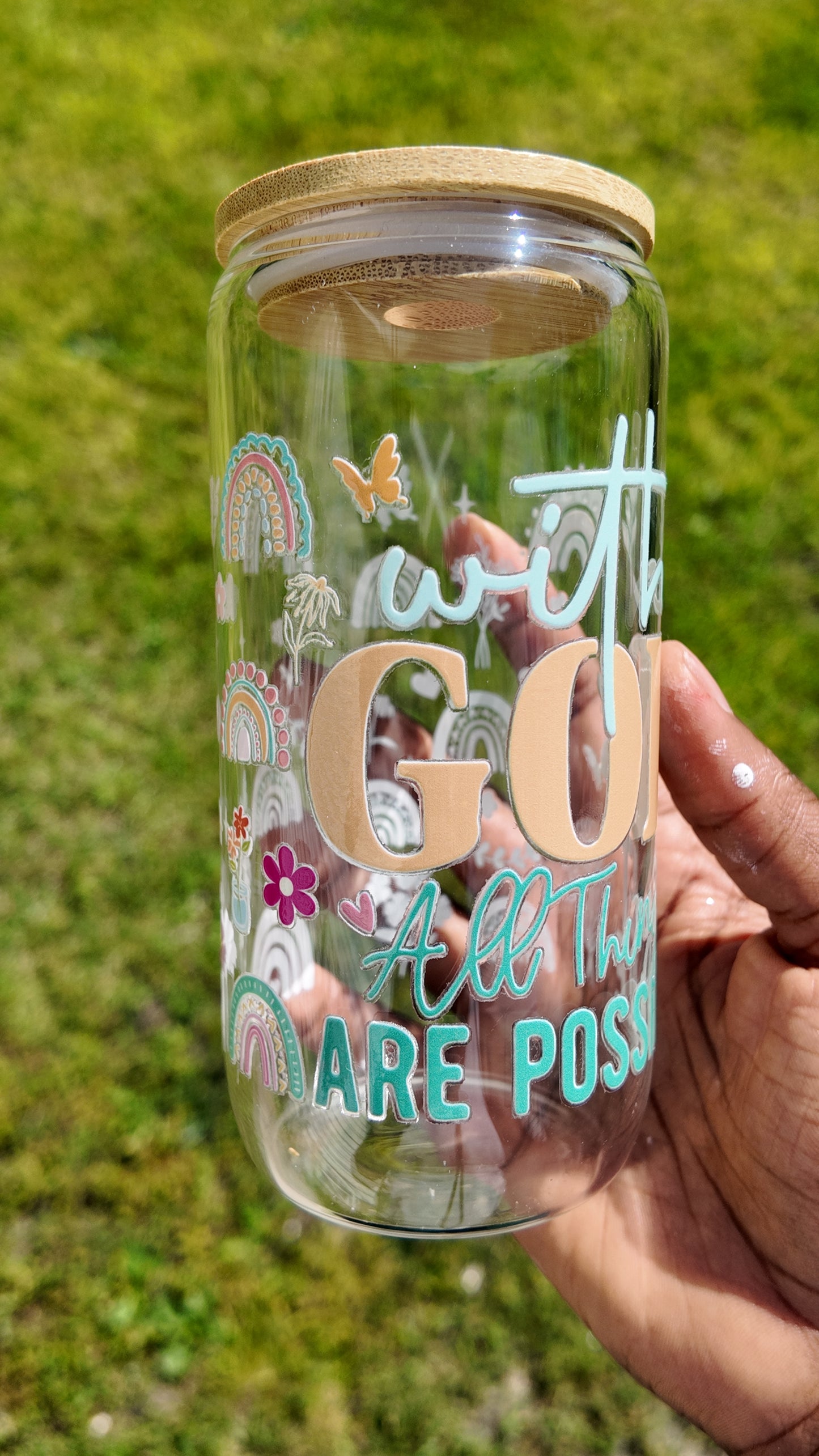 With God Glass Cup
