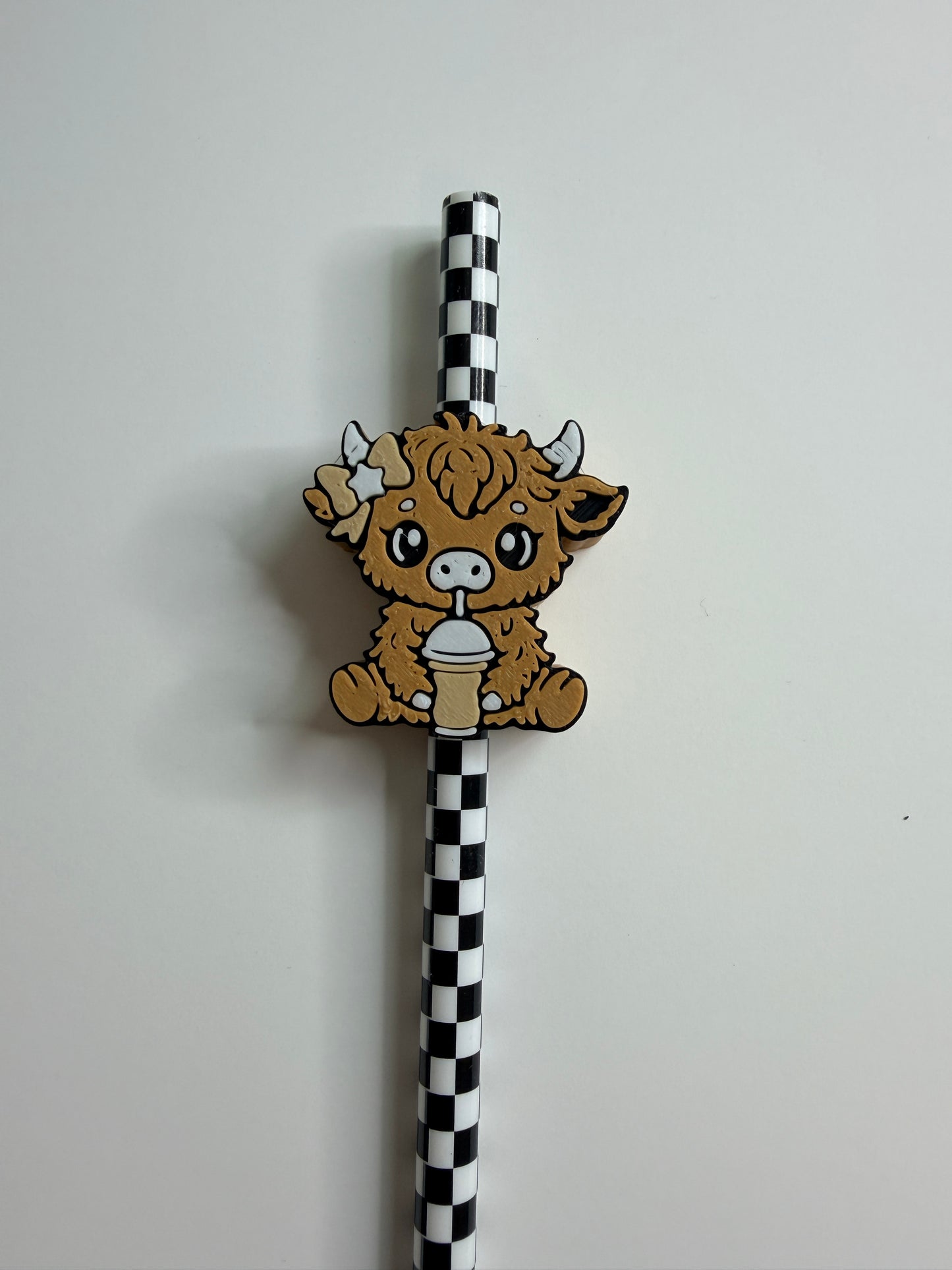 Coffee Cow Straw Topper