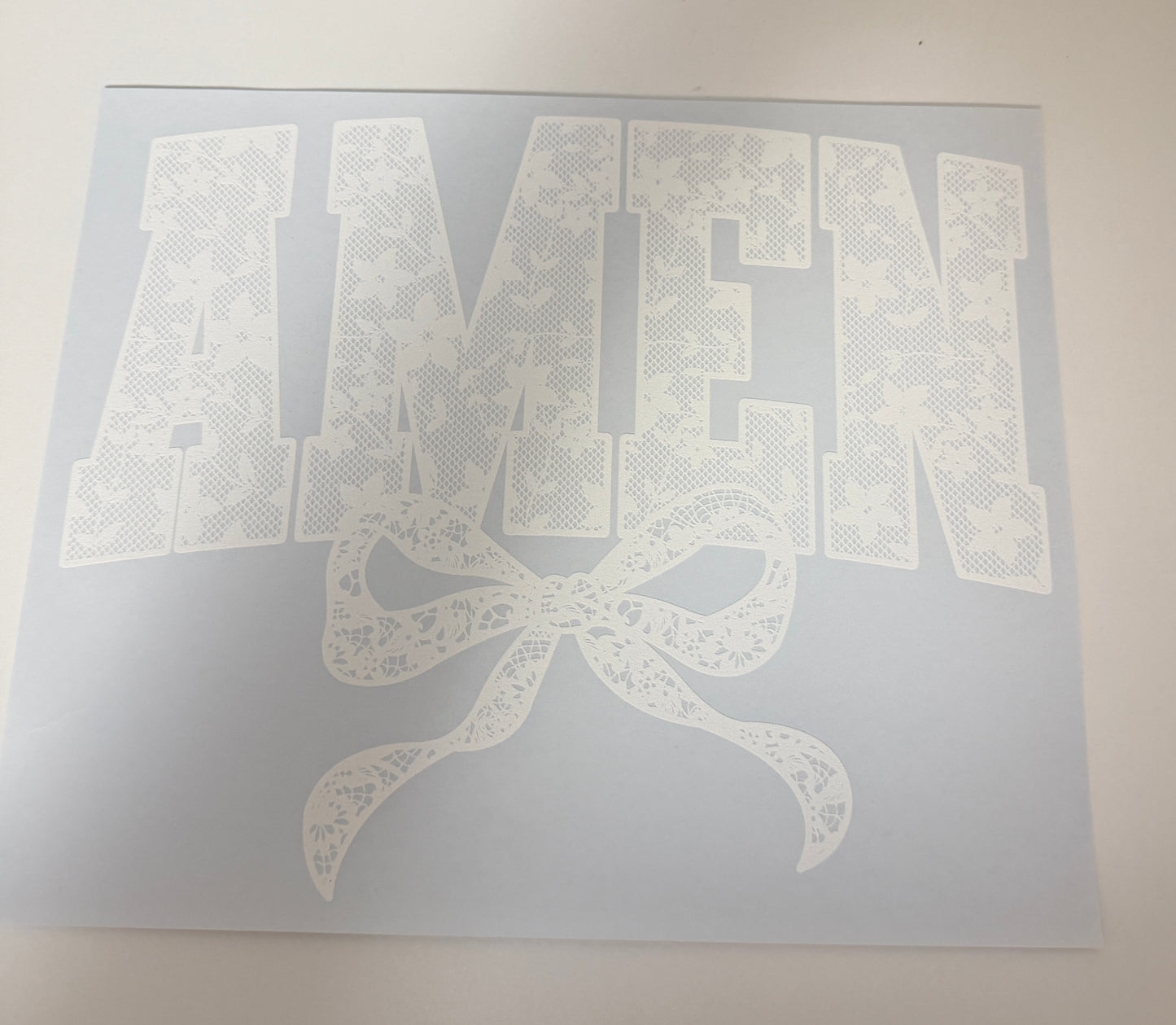 Amen Lace Screen Print