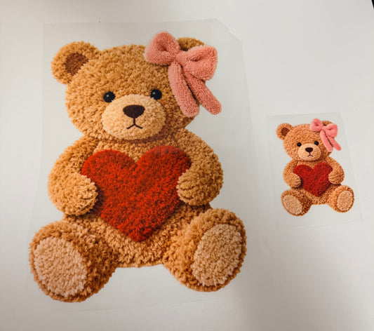 Teddy Bear with Pocket Screen Print
