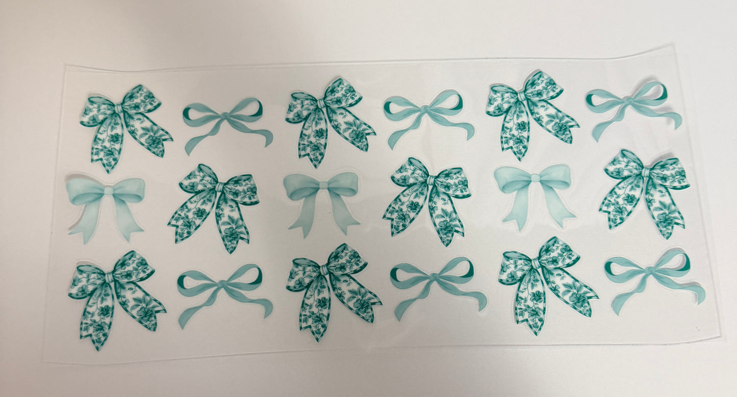 Teal Bows 40oz Wrap