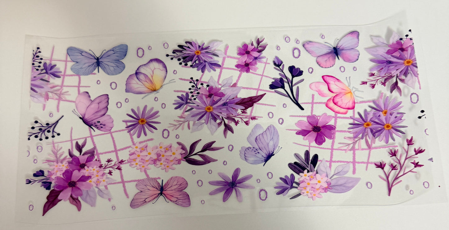 Purple Butterfly 40oz Wrap