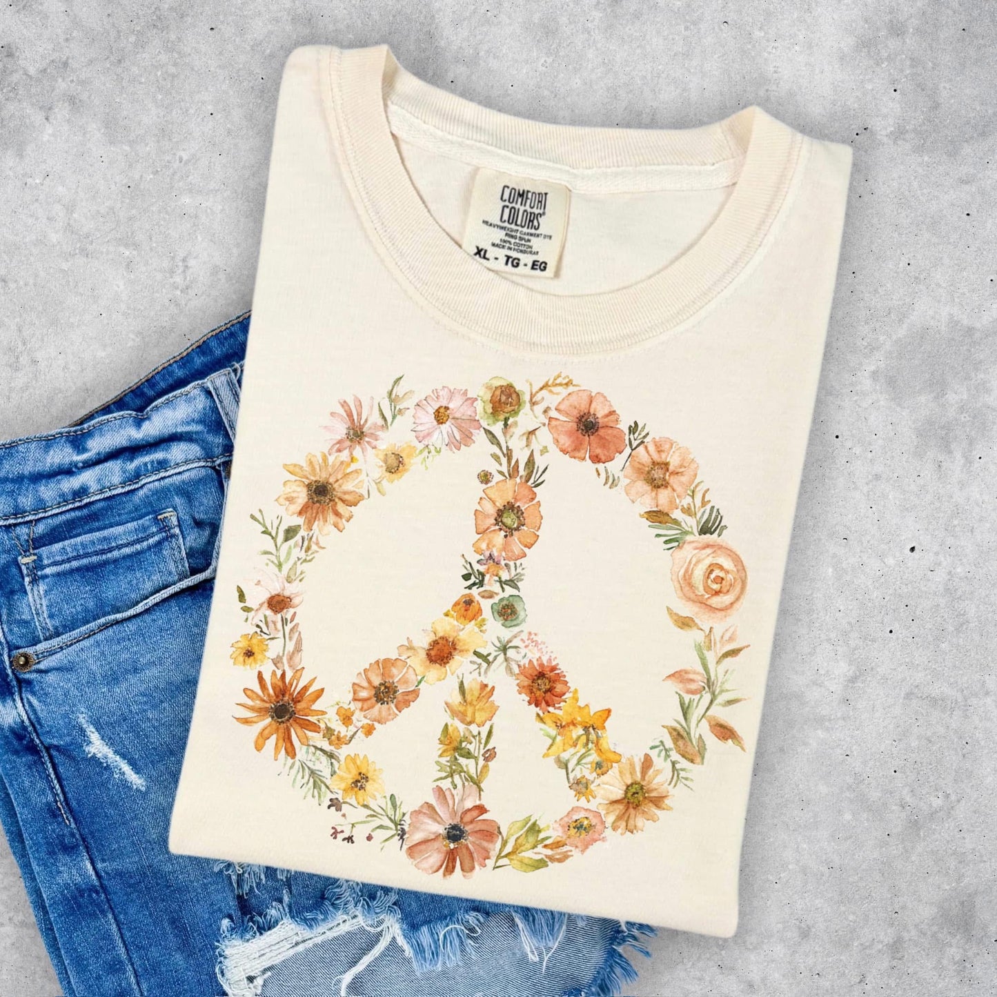 Floral Peace Sign T-Shirt