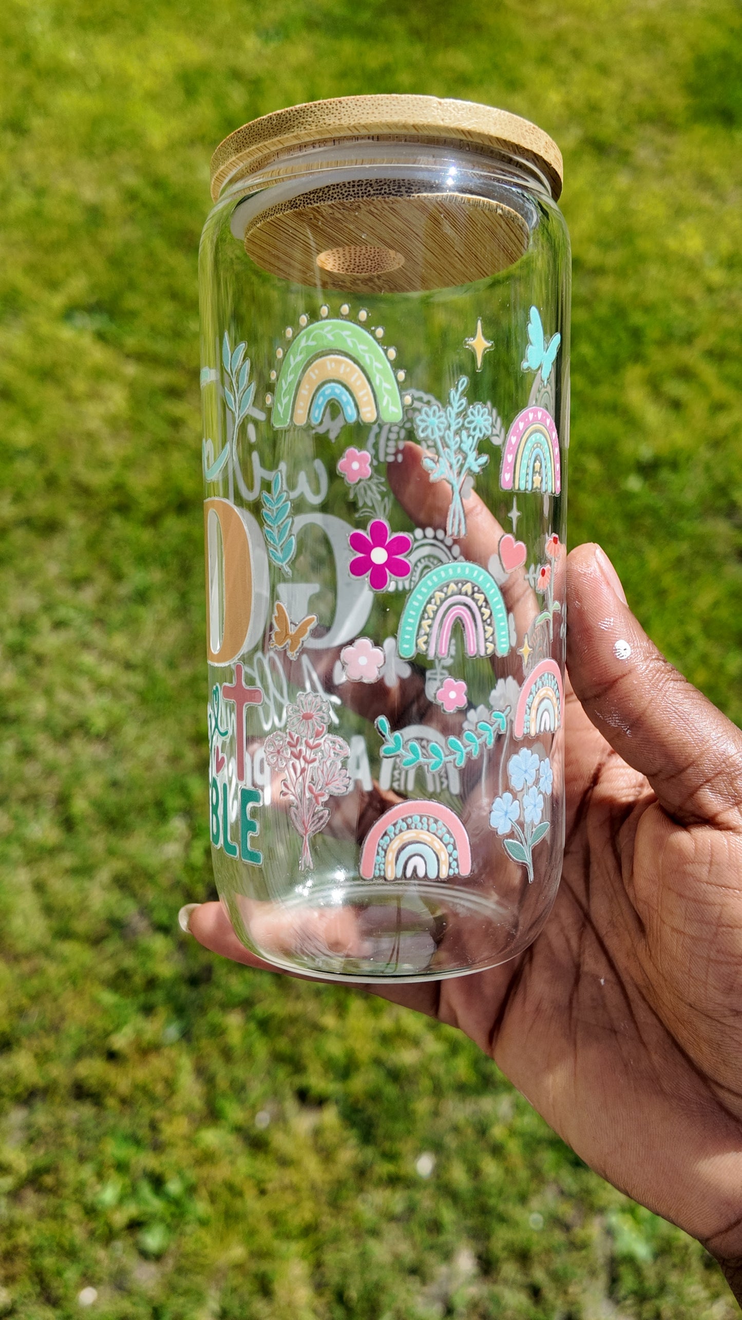 With God Glass Cup