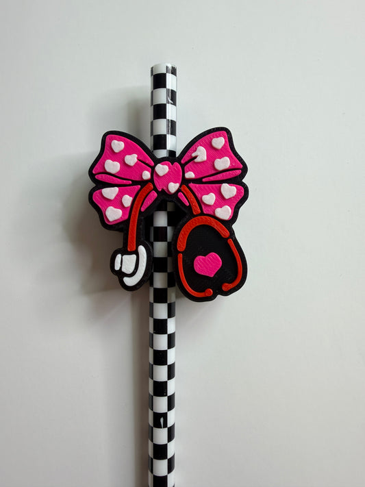 Nurse Bow Straw Topper