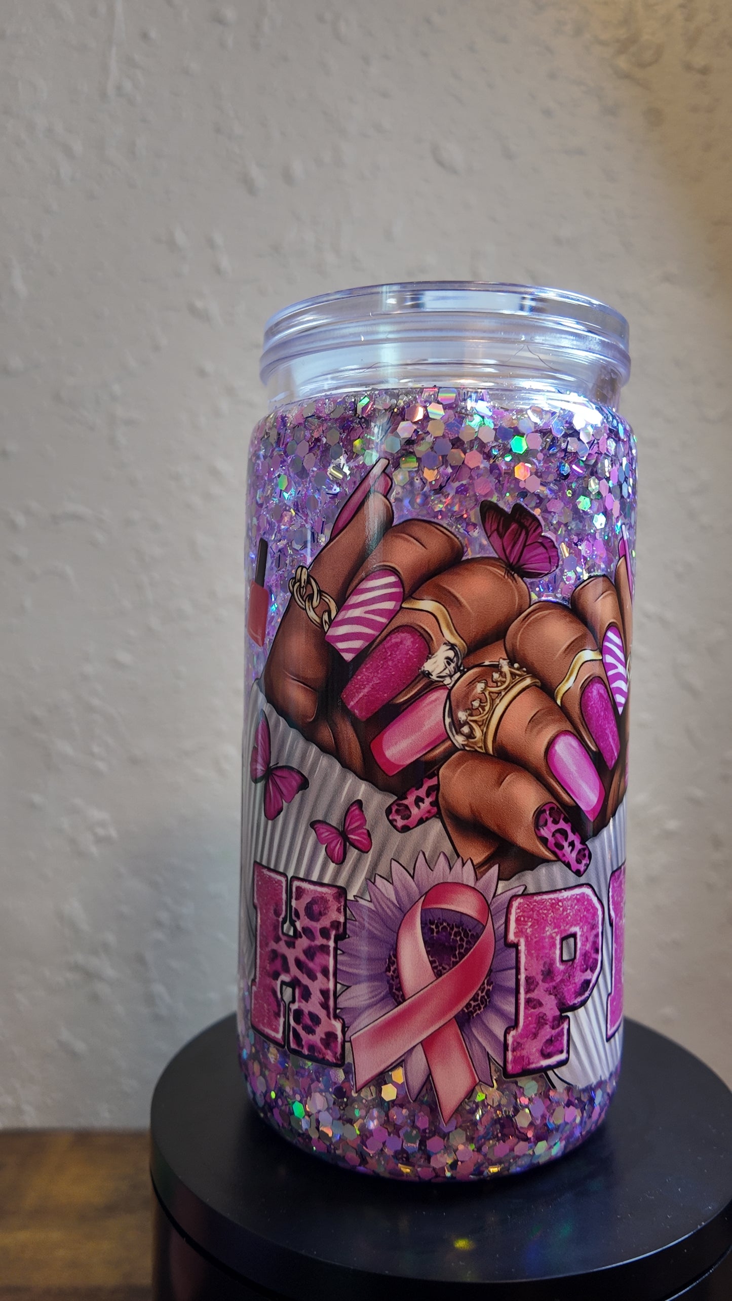Hope Acrylic Snow Globe Tumbler