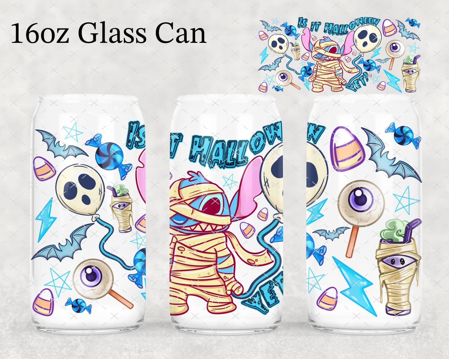 Stitch Halloween triple cup design