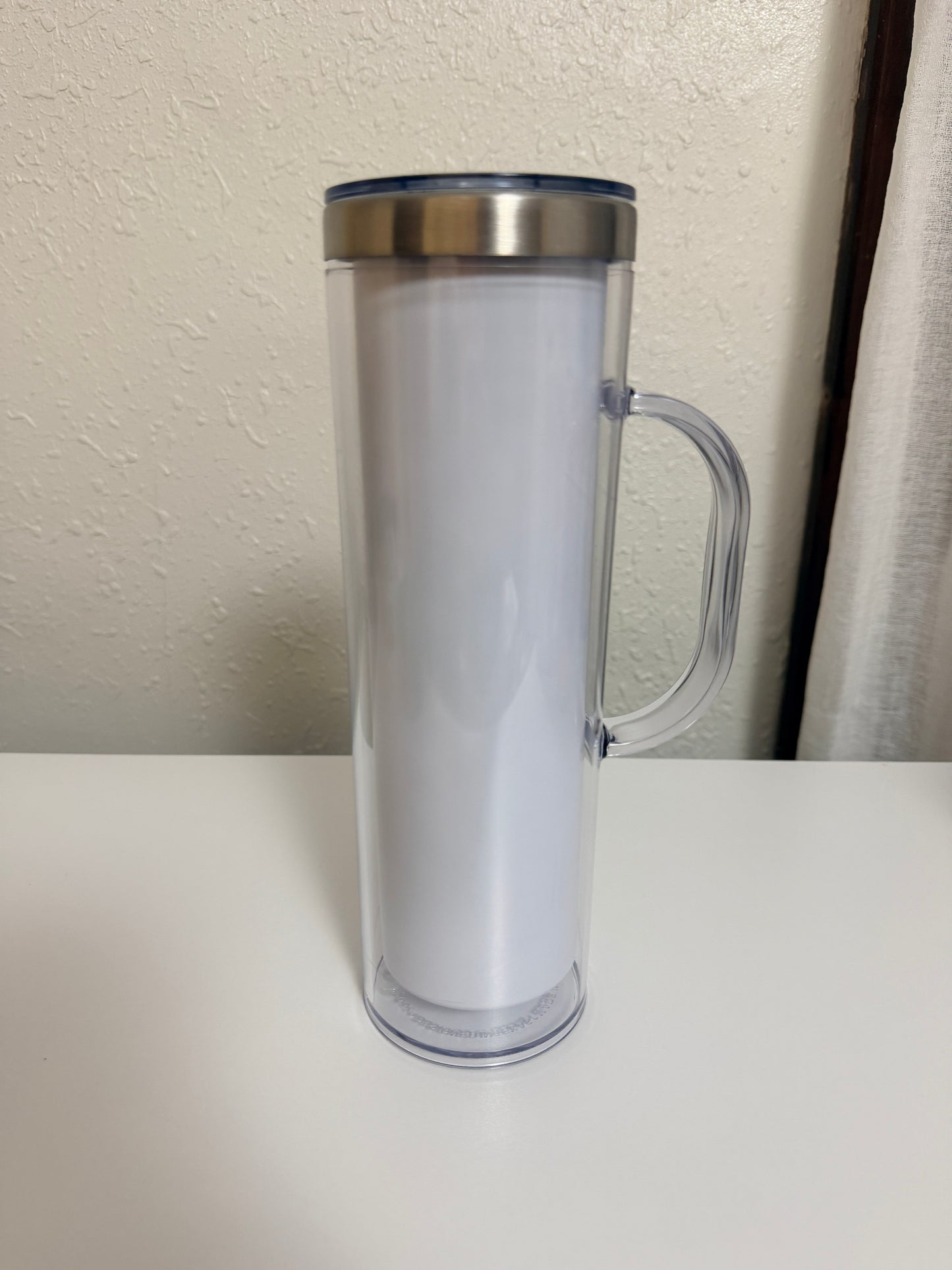 20oz Stainless Steel SnowGlobe with Handle Tumbler