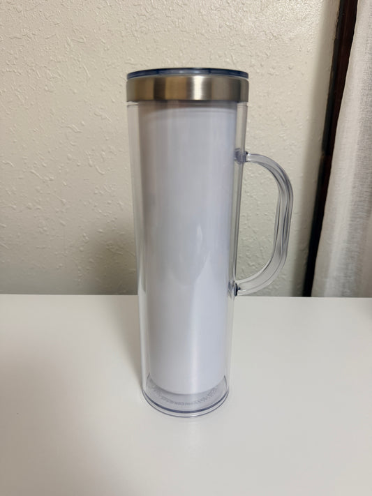 20oz Stainless Steel SnowGlobe with Handle Tumbler