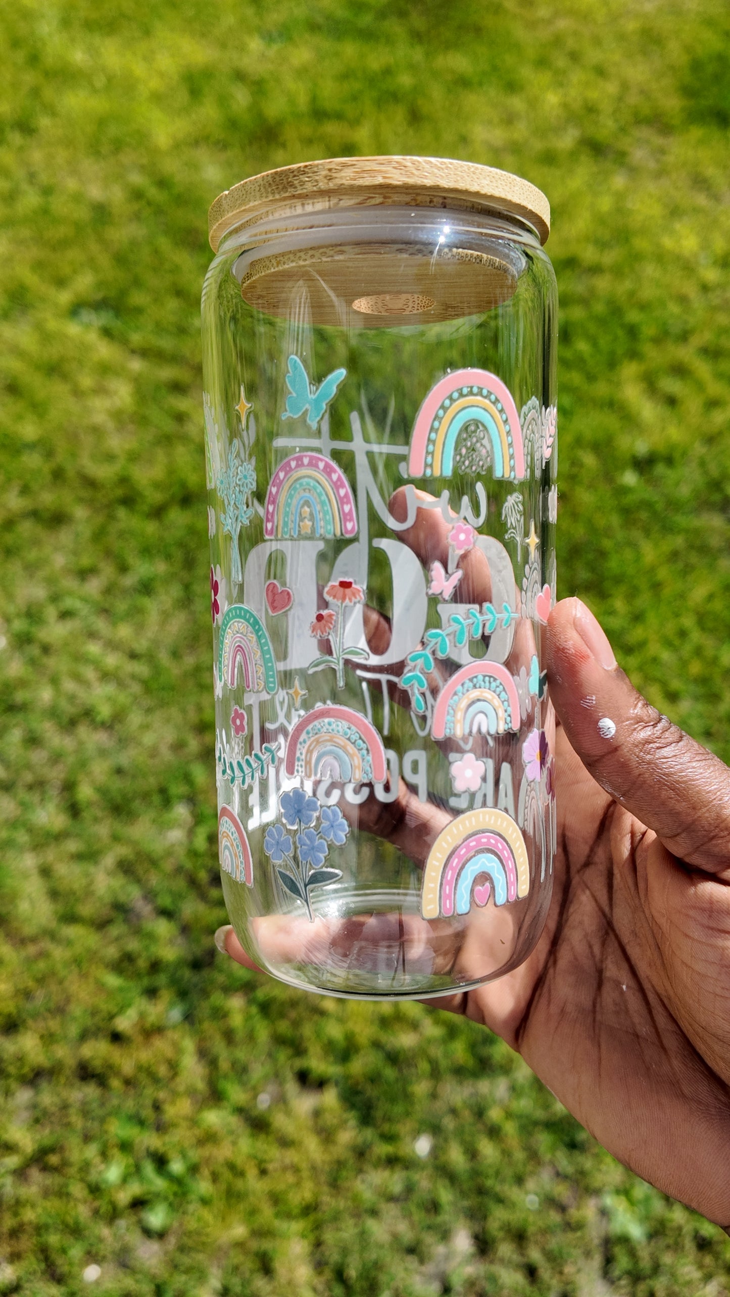 With God Glass Cup