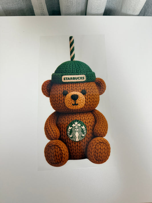 Starbucks Bear Screen Print