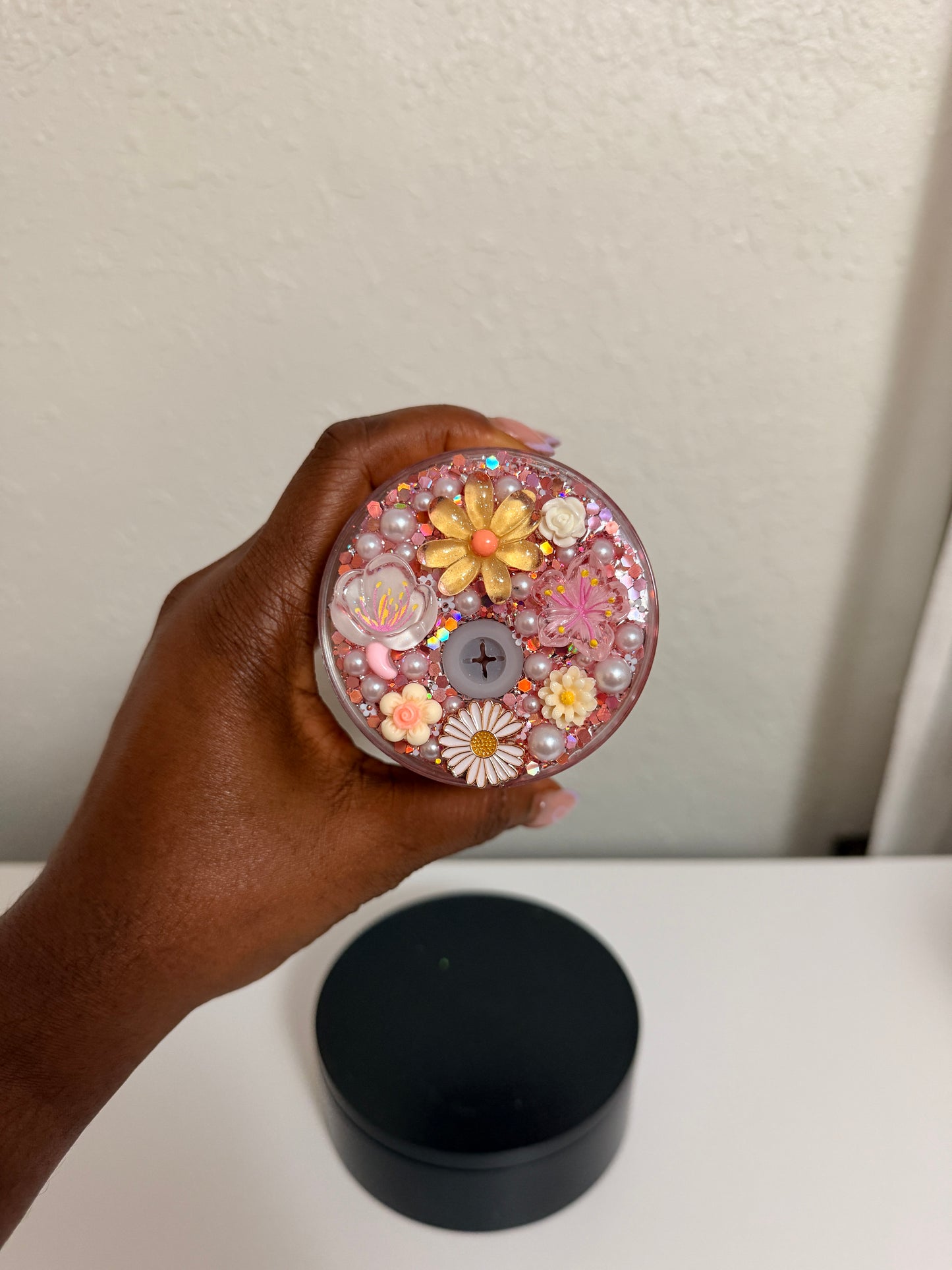 16oz Flower Snow Globe Tumbler