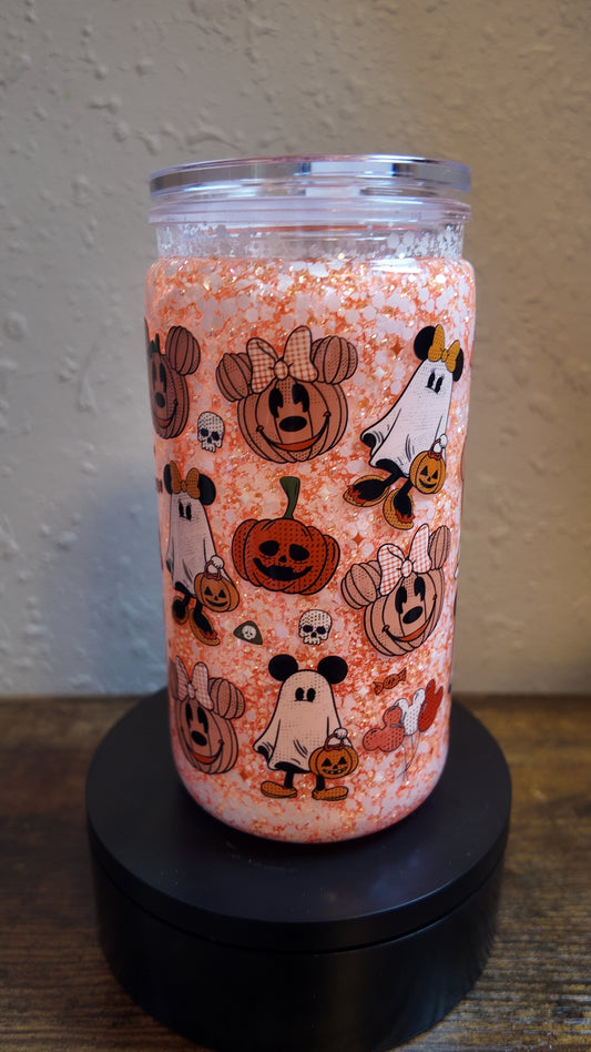 16oz Mickey Ghost Snow Globe Cup