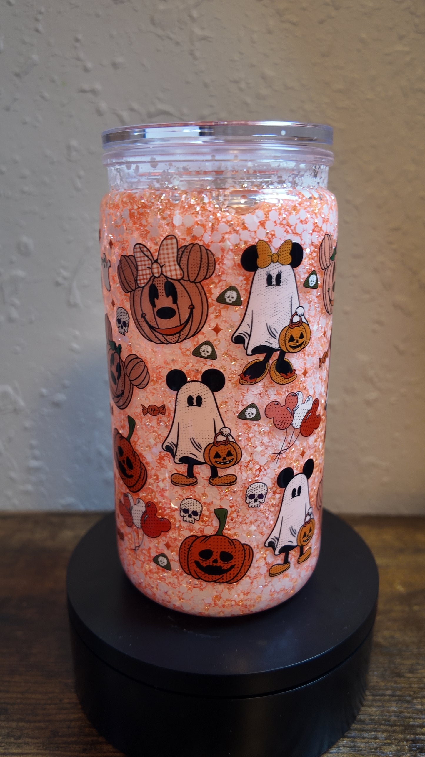 16oz Mickey Ghost Snow Globe Cup