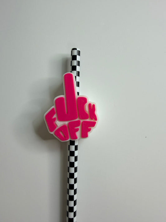 F Off Straw Topper