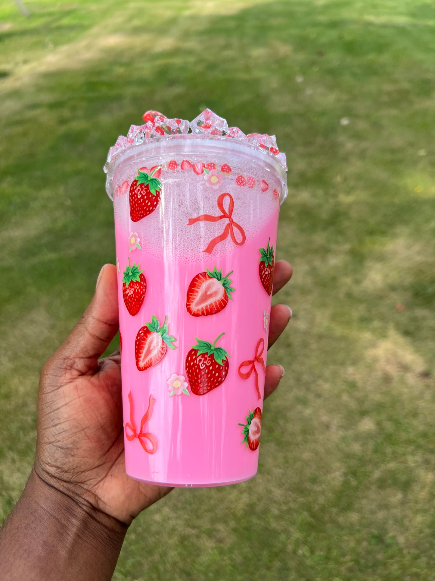 Strawberry Milk Acrylic Tumbler
