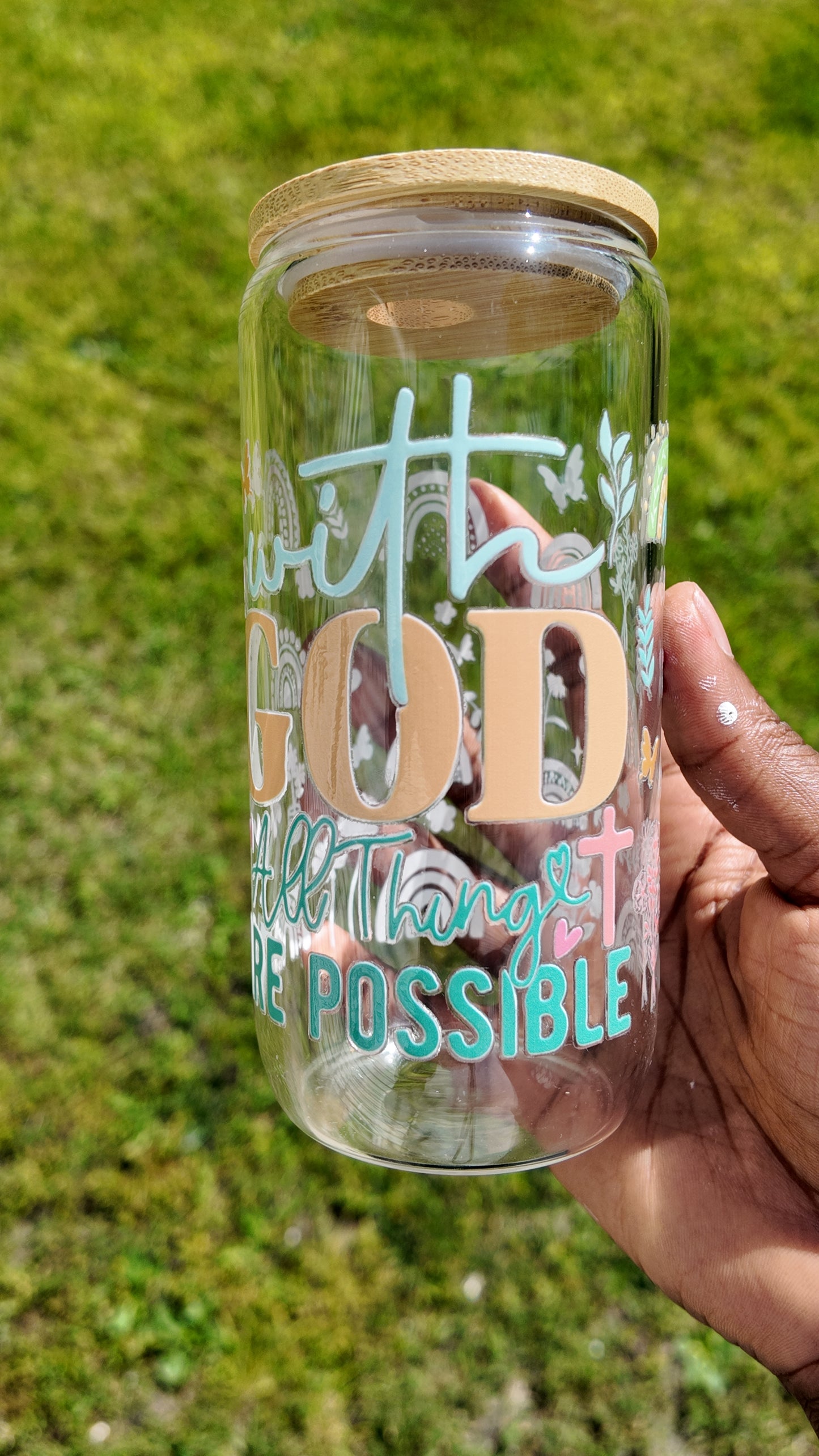 With God Glass Cup