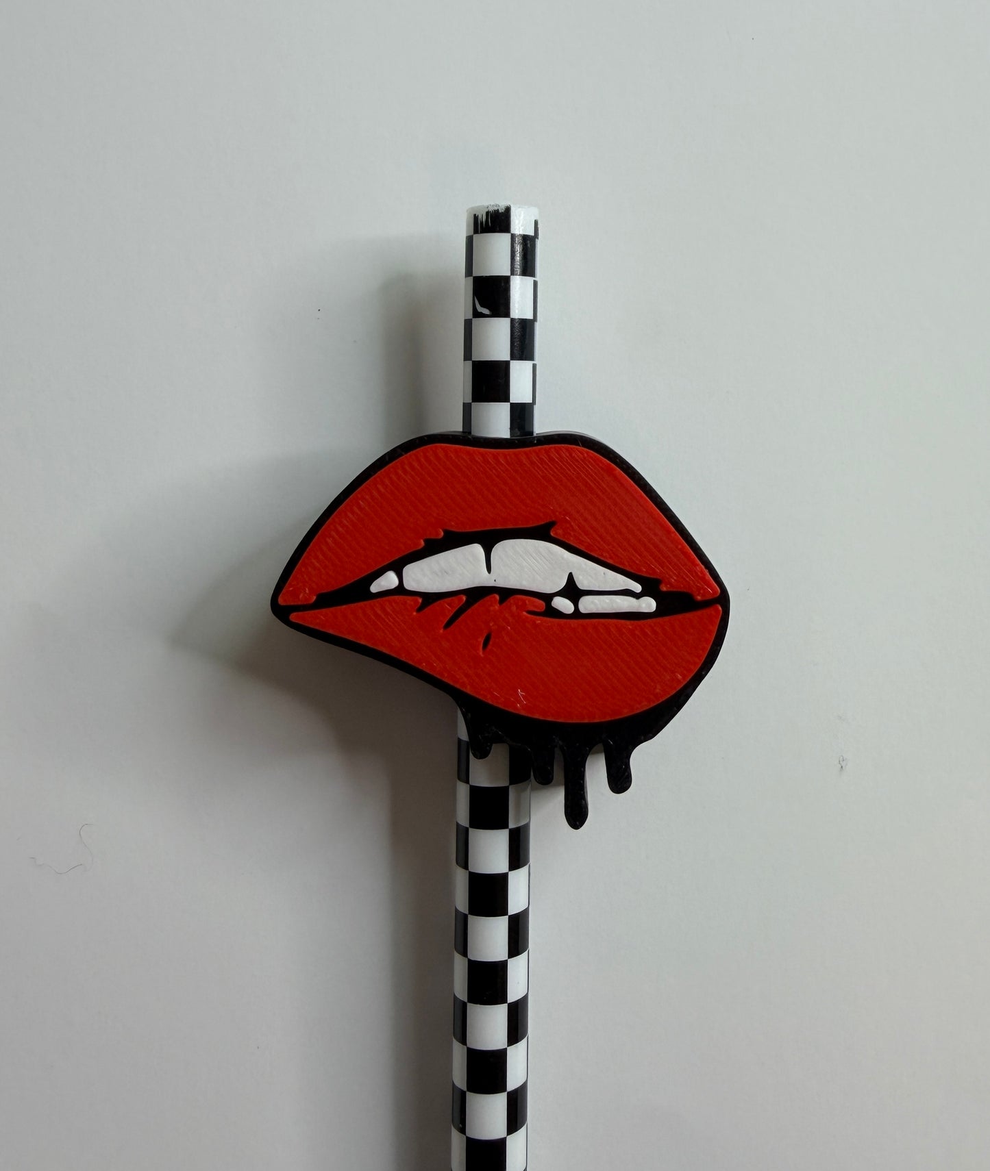 Red Lips Straw Topper