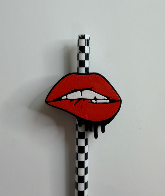 Red Lips Straw Topper