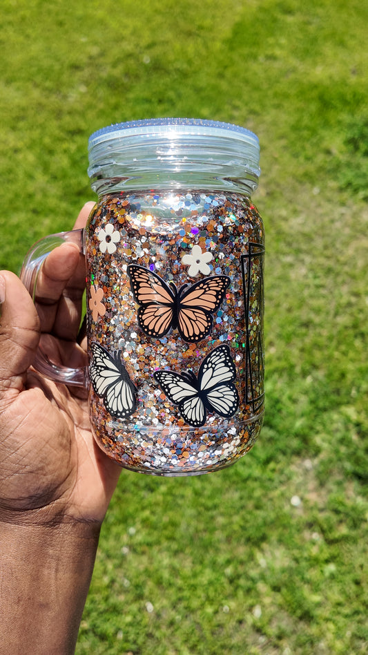 MAMA Butterfly Snow Globe Cup