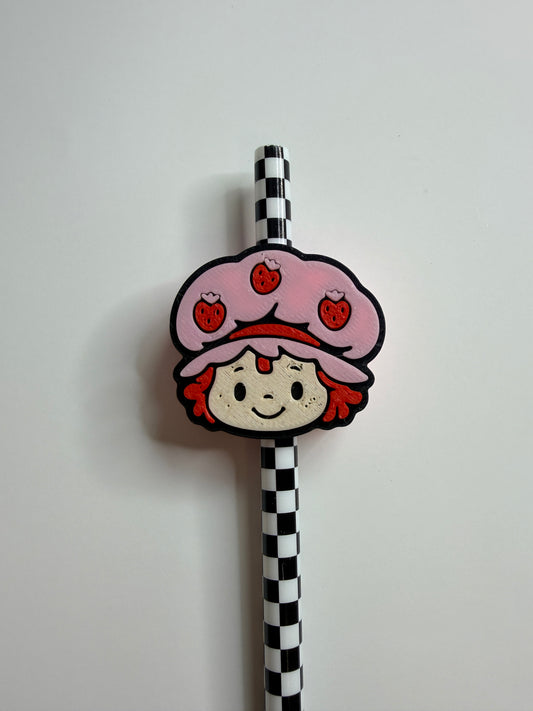 Cake Girlie Head Straw Topper