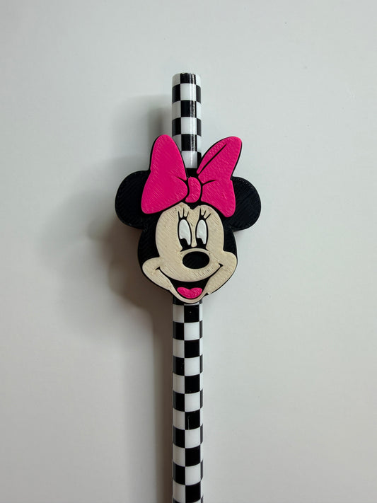 Minnie Head Straw Topper
