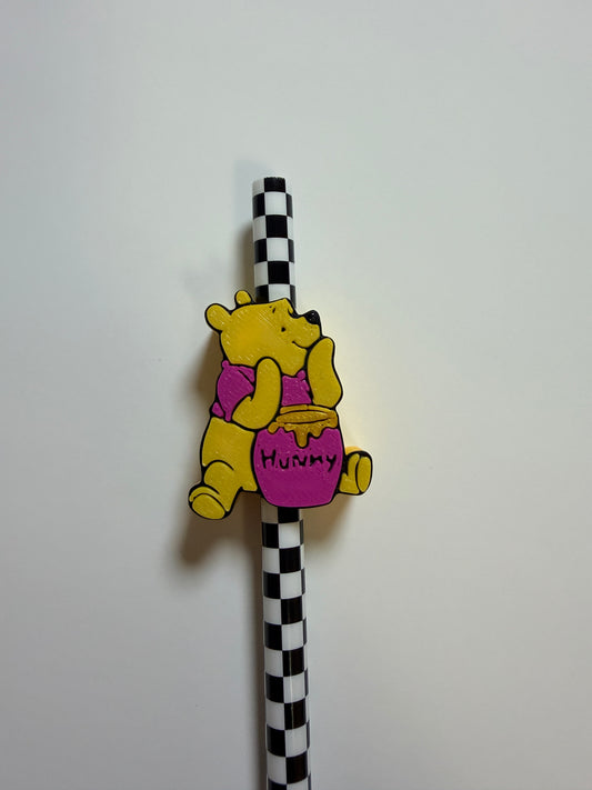 Pooh3D Straw Topper