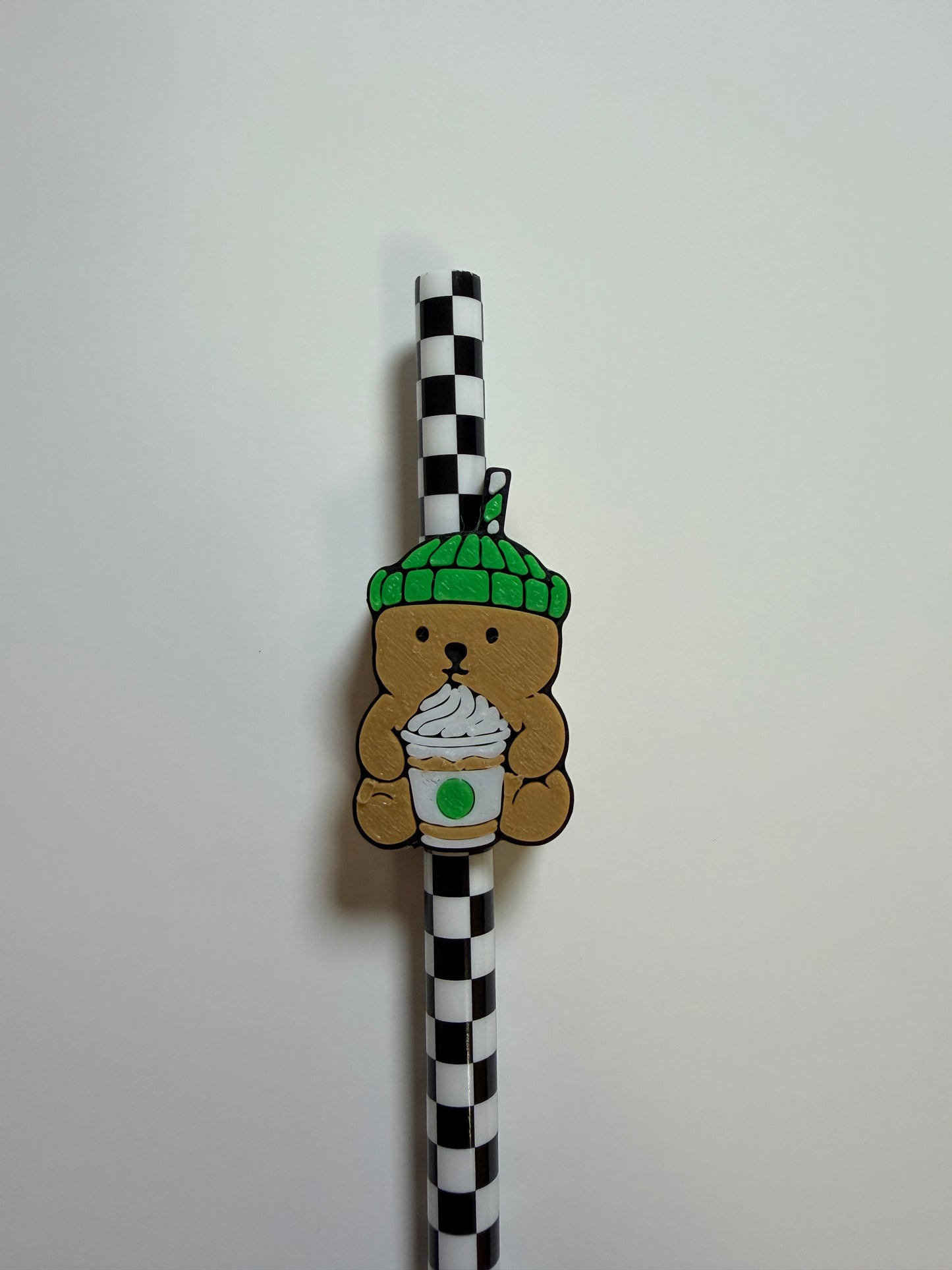 Coffee Bear 3D Straw Topper