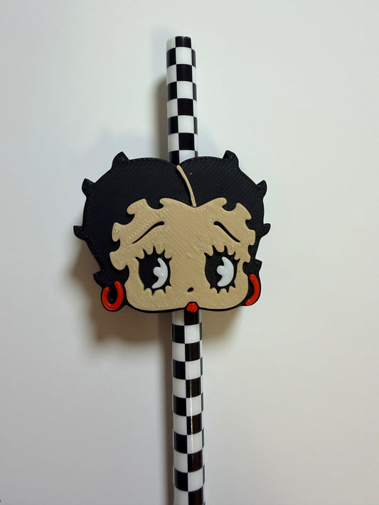 Betty 3D Straw Topper