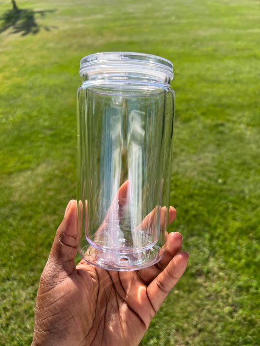 16oz Acrylic Snow Globe Cup