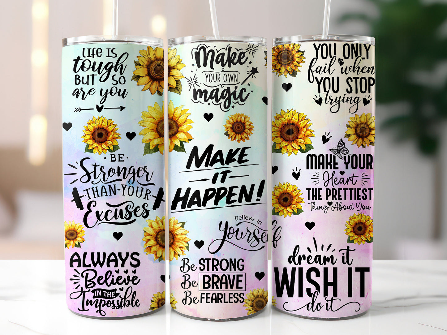 Make it Happen 20oz Skinny Tumbler